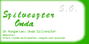 szilveszter onda business card